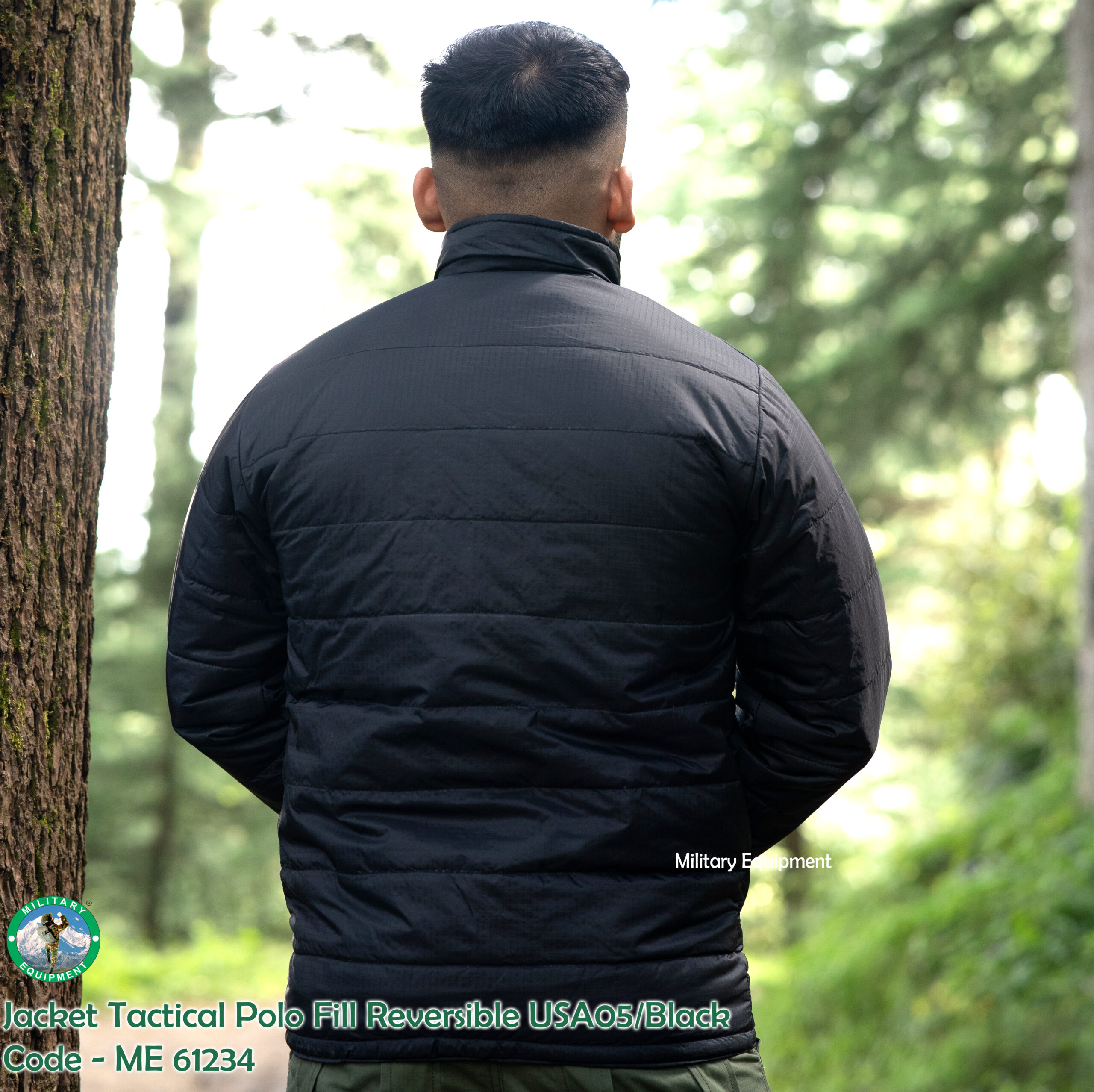 Jacket Tactical Polo Fill Reversible USA05 BLACK - BACK 2 EDITED