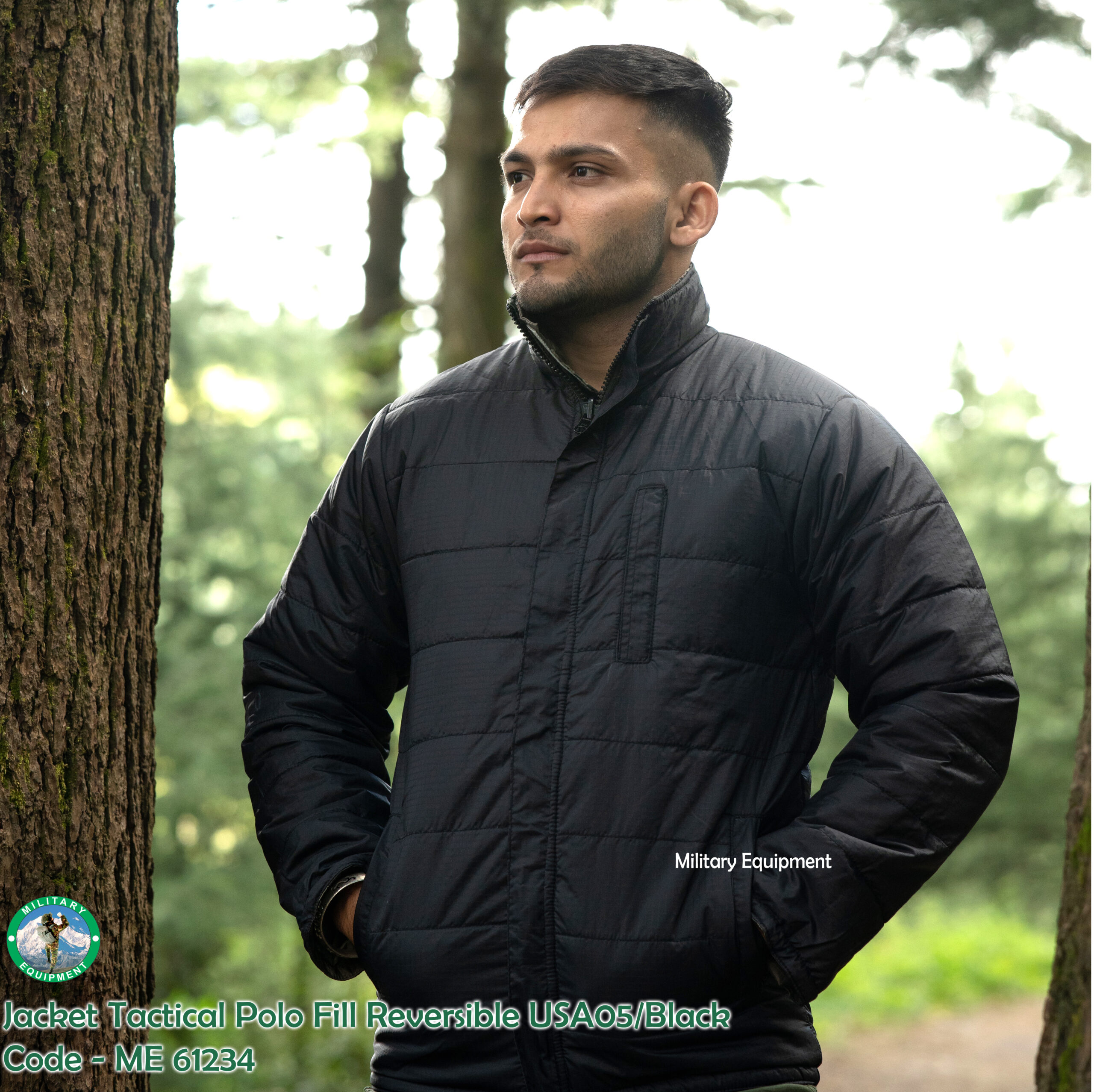 Jacket Tactical Polo Fill Reversible USA05 BLACK - FRONT 2 EDITED