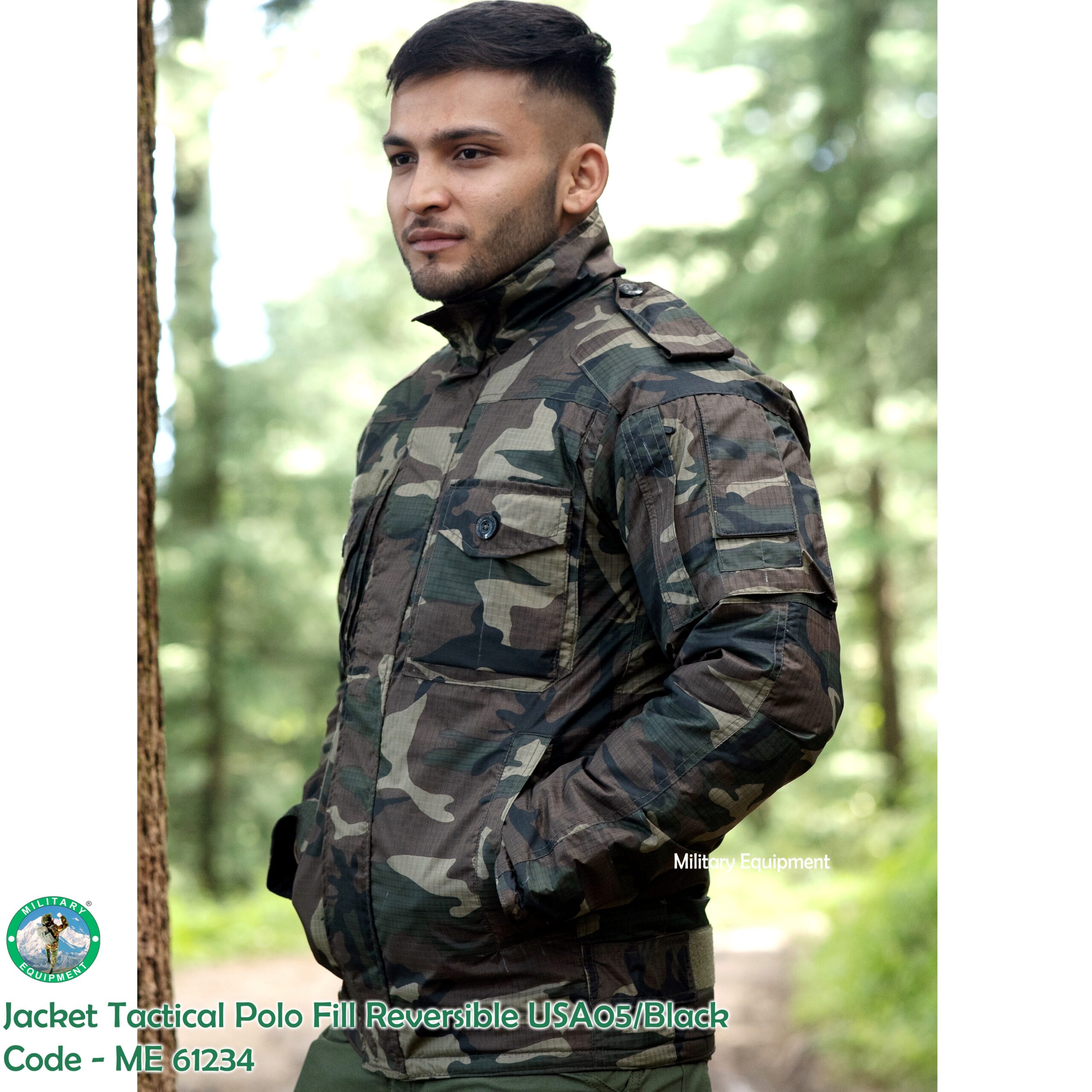 Jacket Tactical Polo Fill Reversible USA05 BLACK - SIDE EDITED