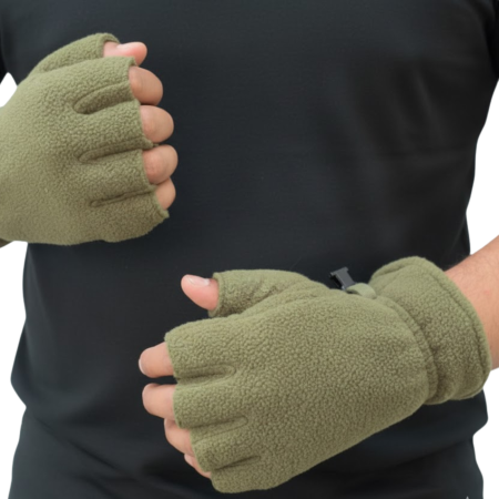 Hand Gloves Fleece - Finger Cut Double Layer
