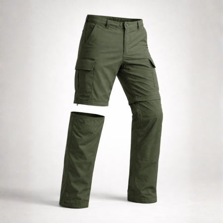 Trouser Cum Capri Convertible - Solid